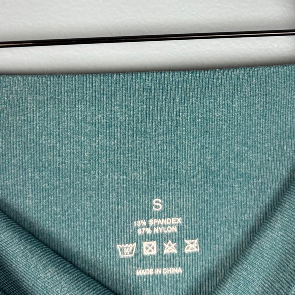 NVGTN Women's Small Teal Seamless Contour Leggings High Waisted Activewear Nylon - Picture 4 of 7